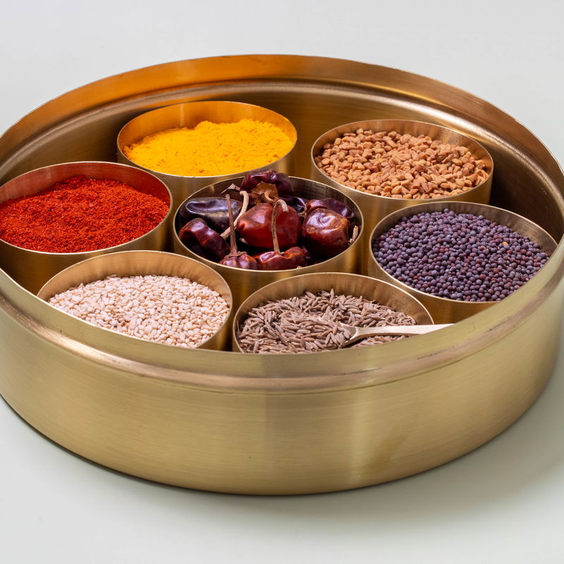 Traditional Brass Masala Dabba