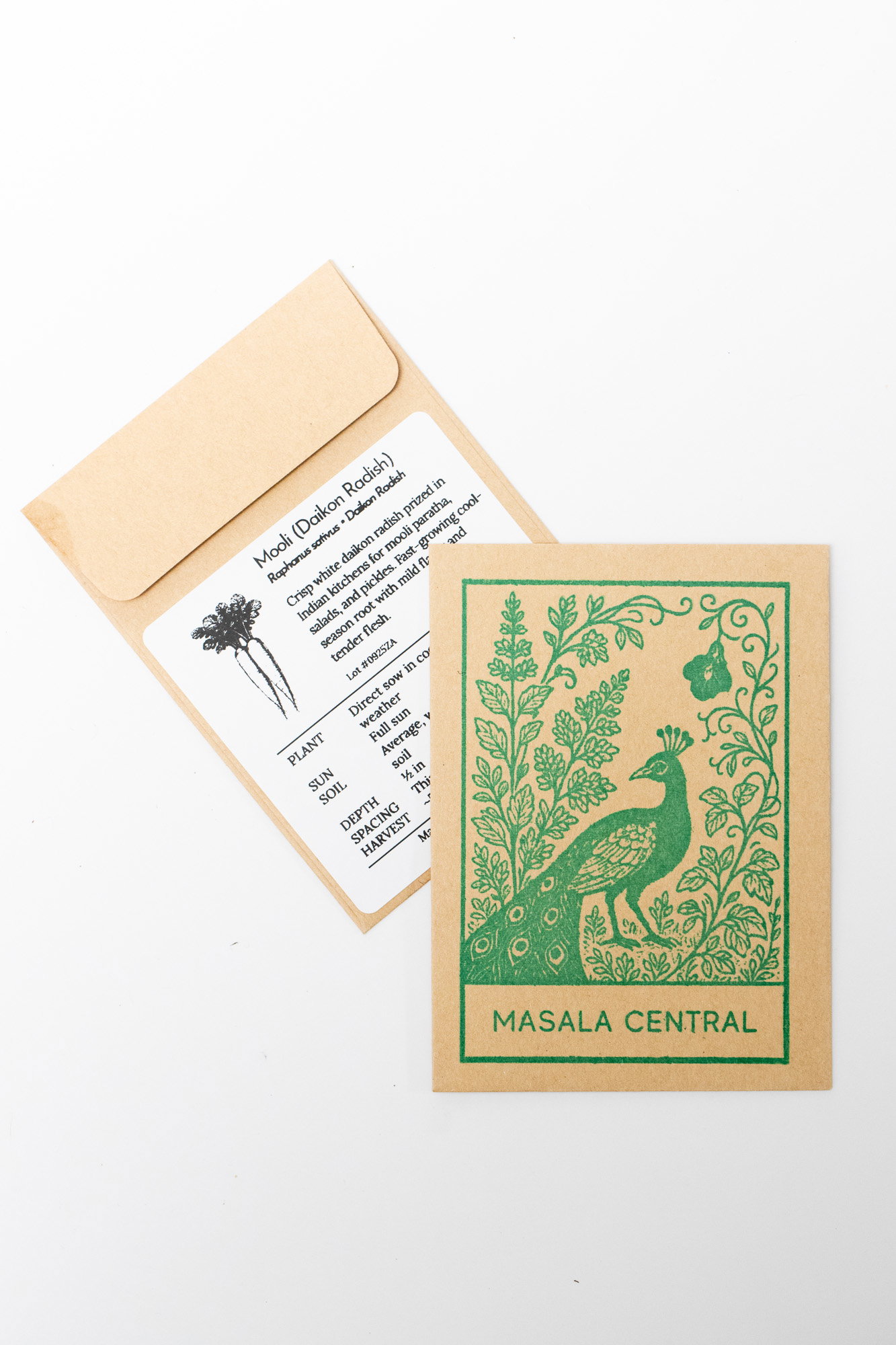 Mooli, daikon, seed packets