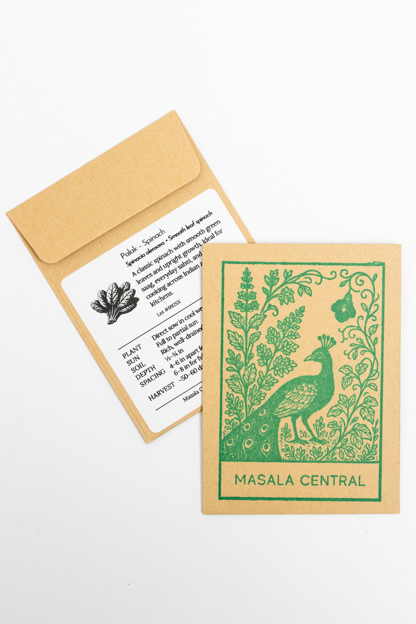 Palak, America spinach seed packet