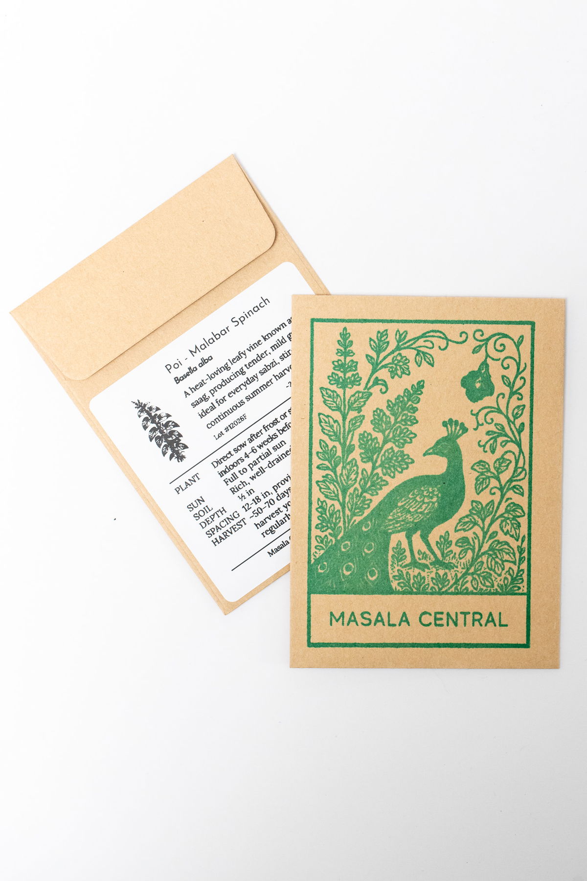 Poi (malabar spinach) seed packets