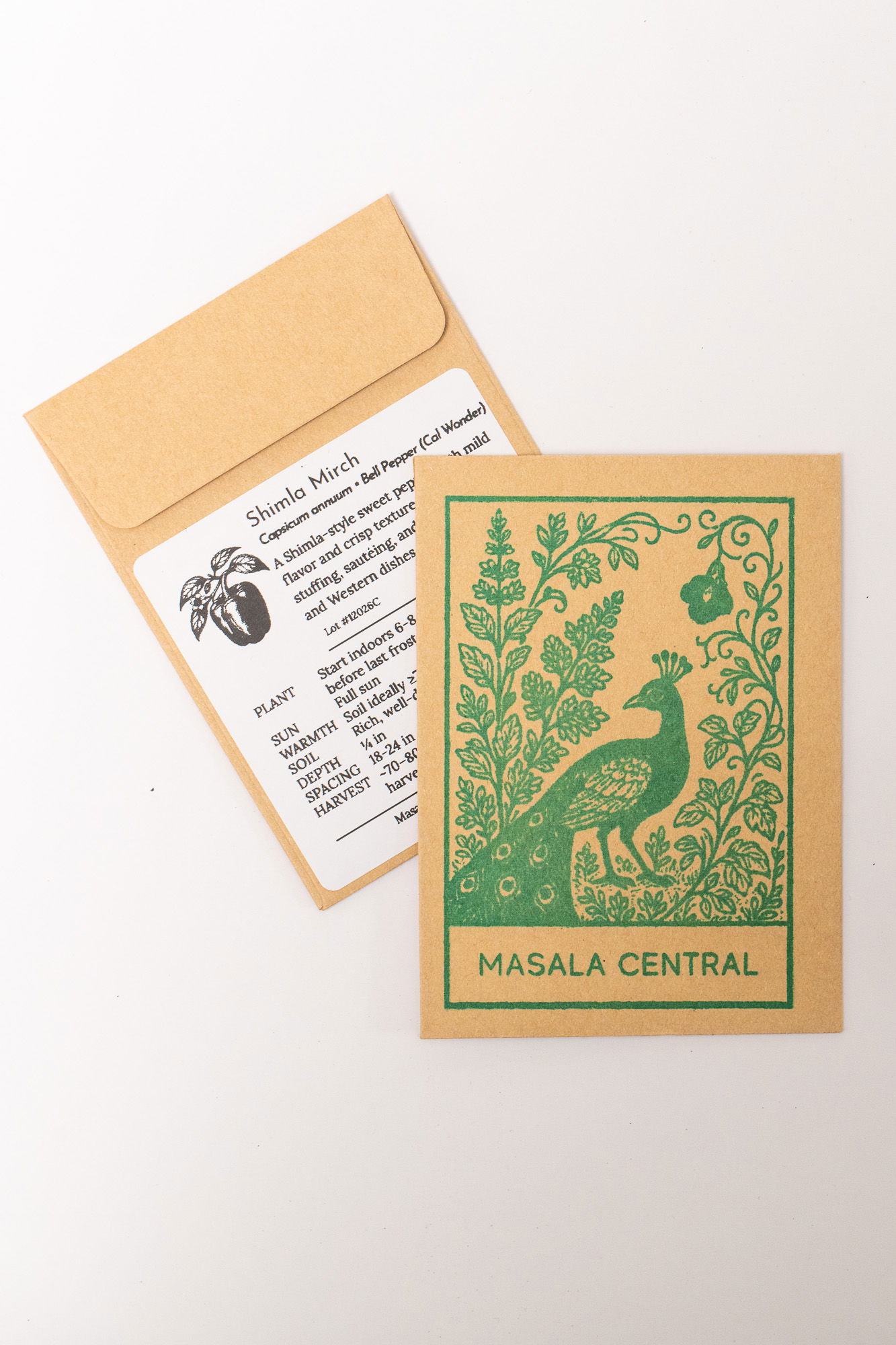 Shimla mirchi seed packets