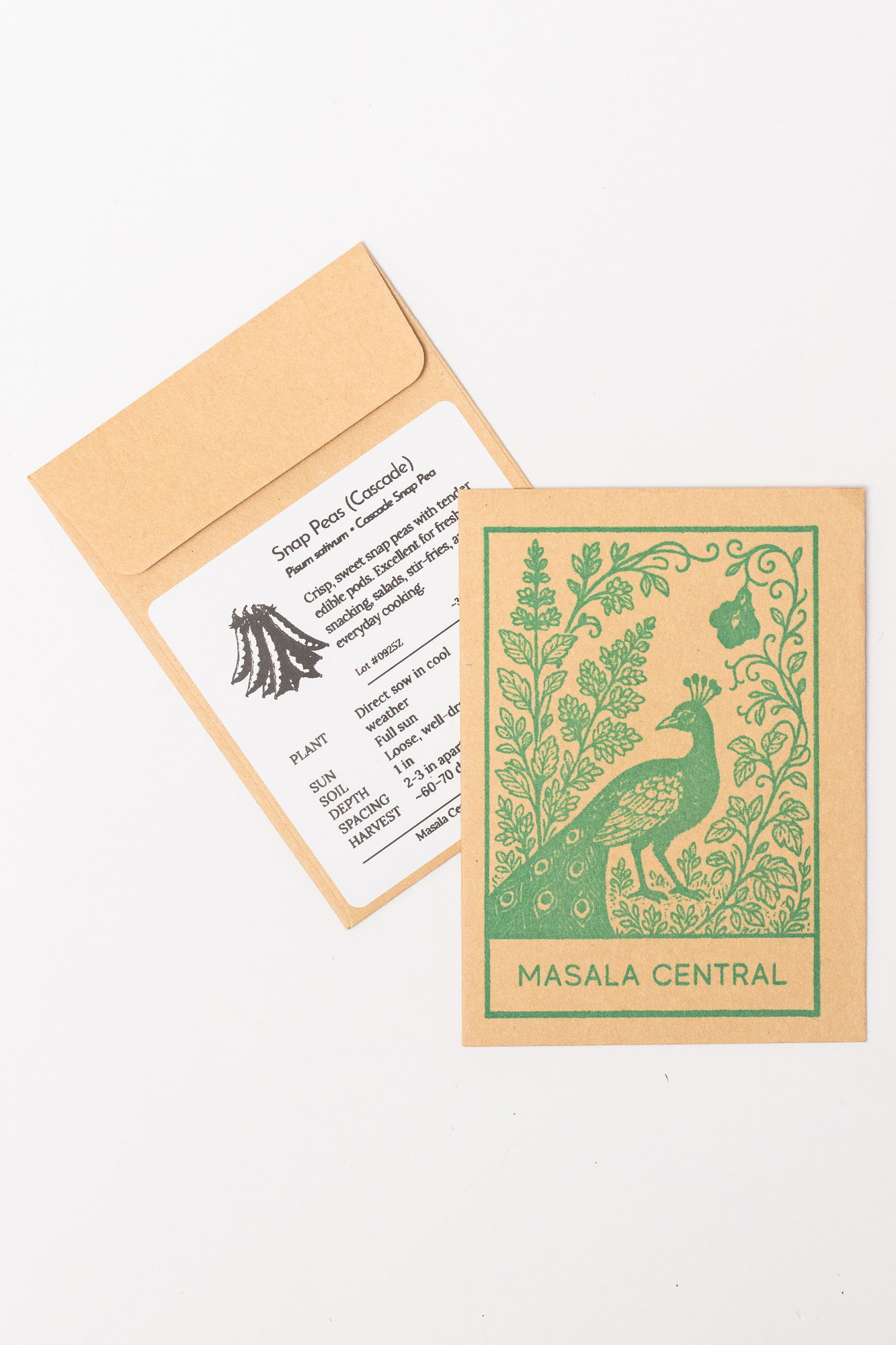 Snap pea seed packets