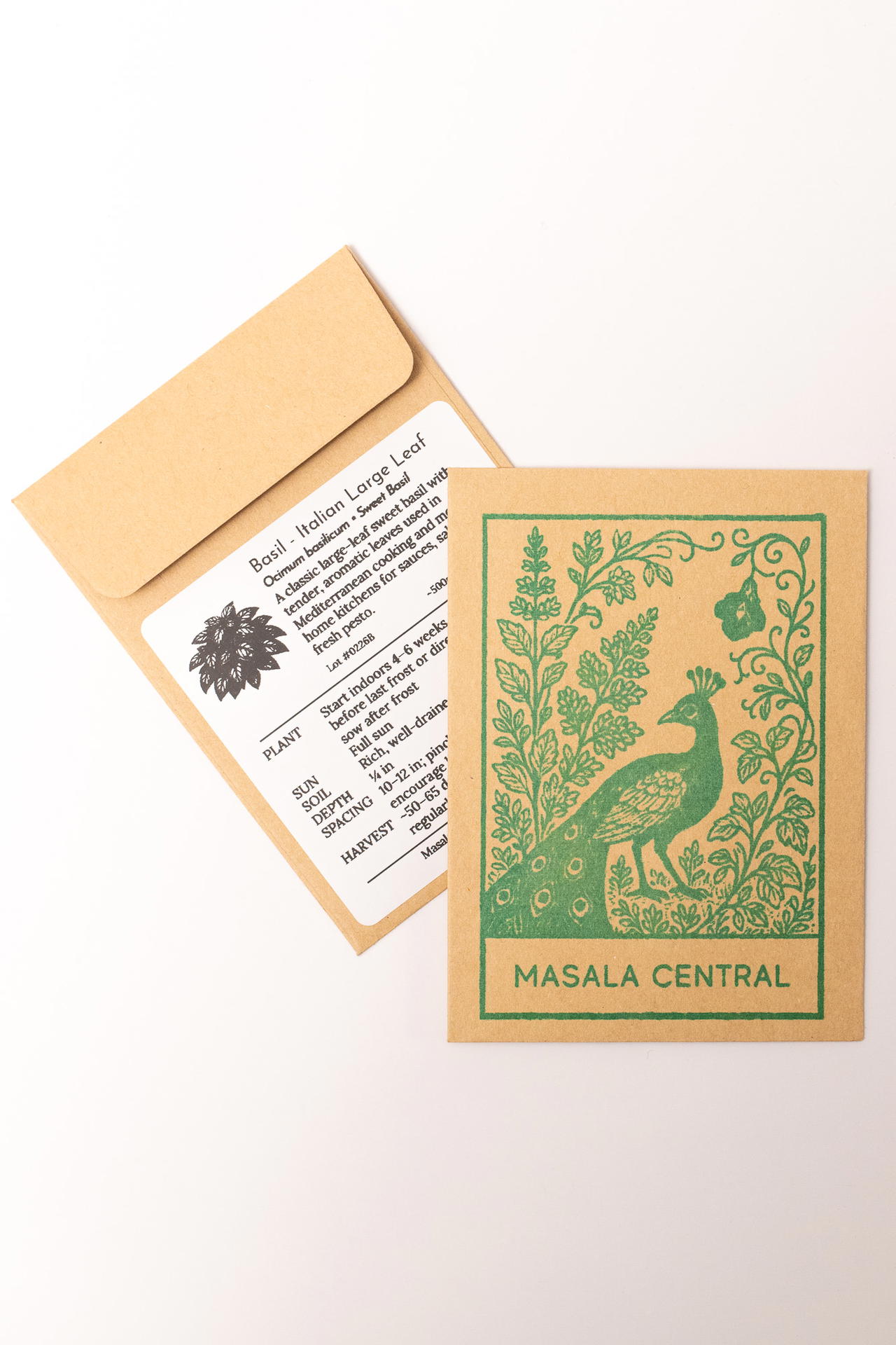 Large leaf basil seed packets