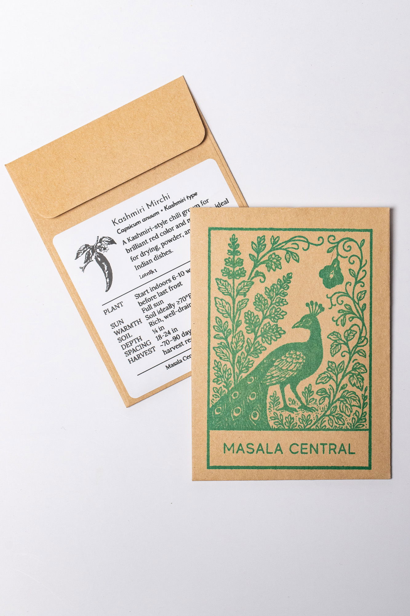 Kashmiri Mirchi seed packets