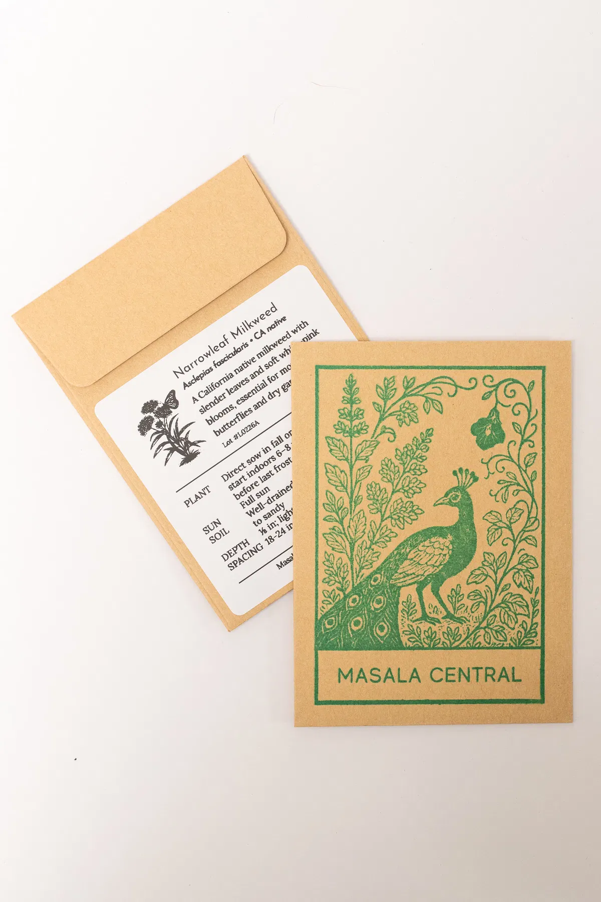 Narrowleaf milkweed seed packet