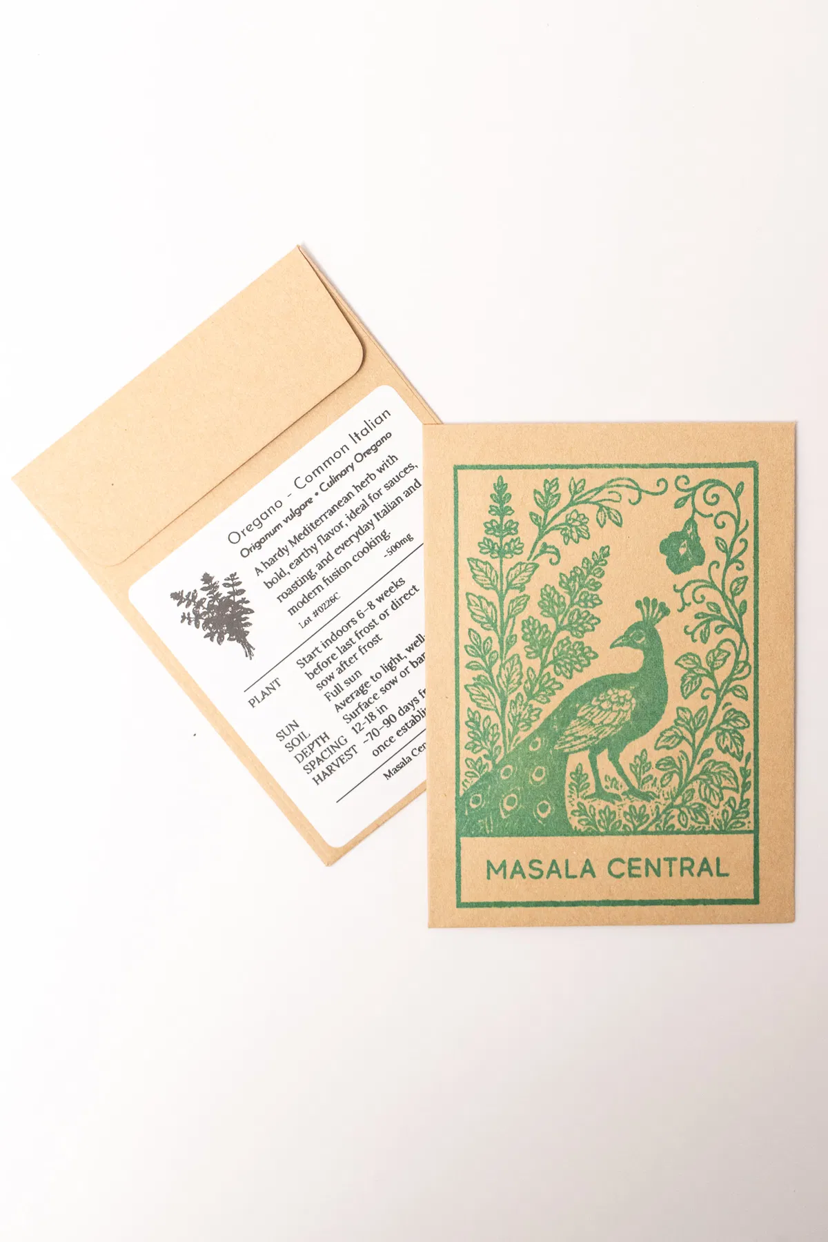 Oregano seed packets