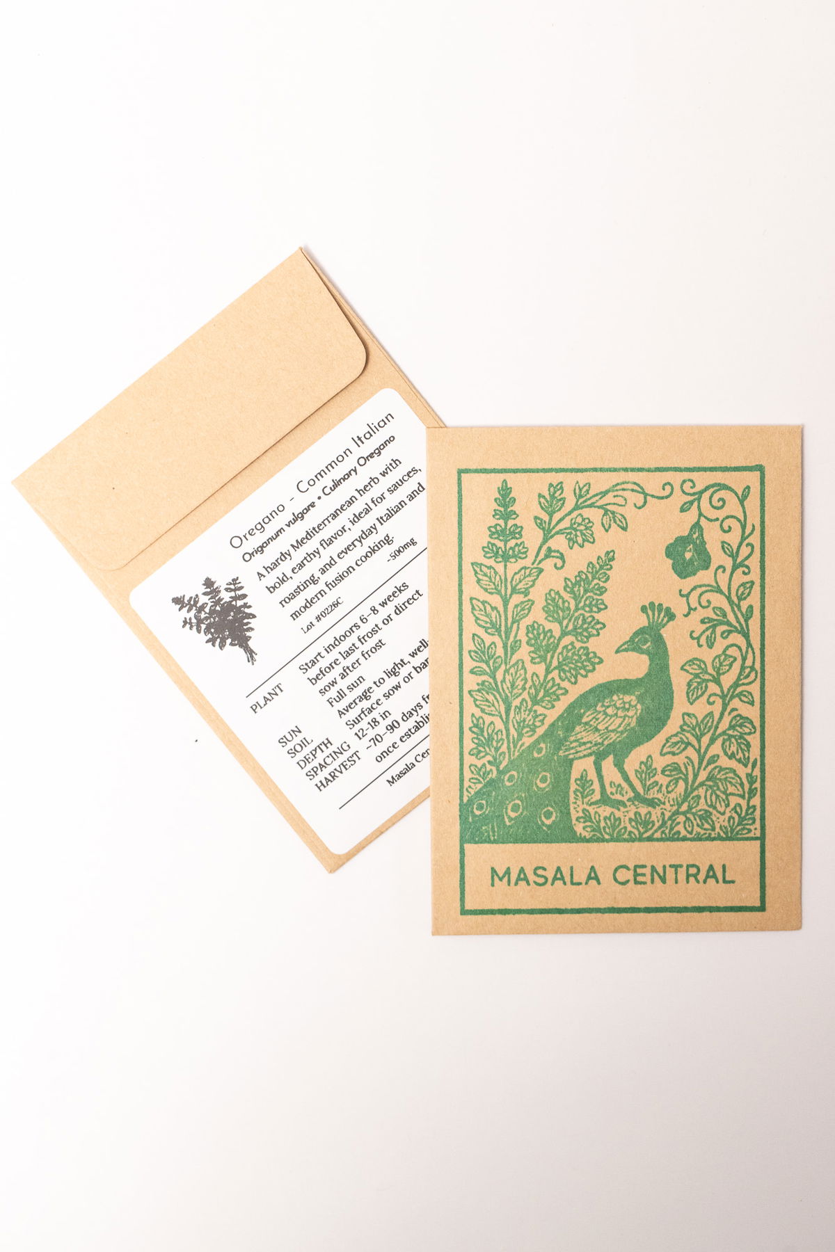 Oregano seed packets