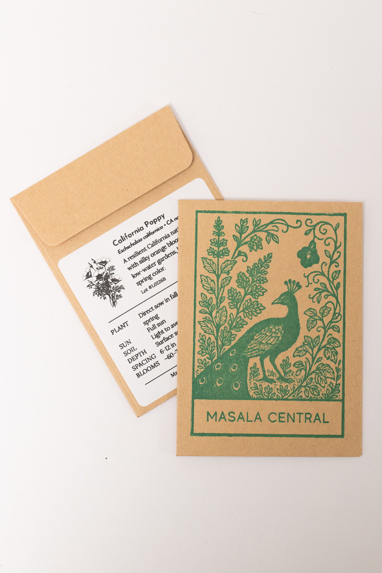 California Poppy seed packets