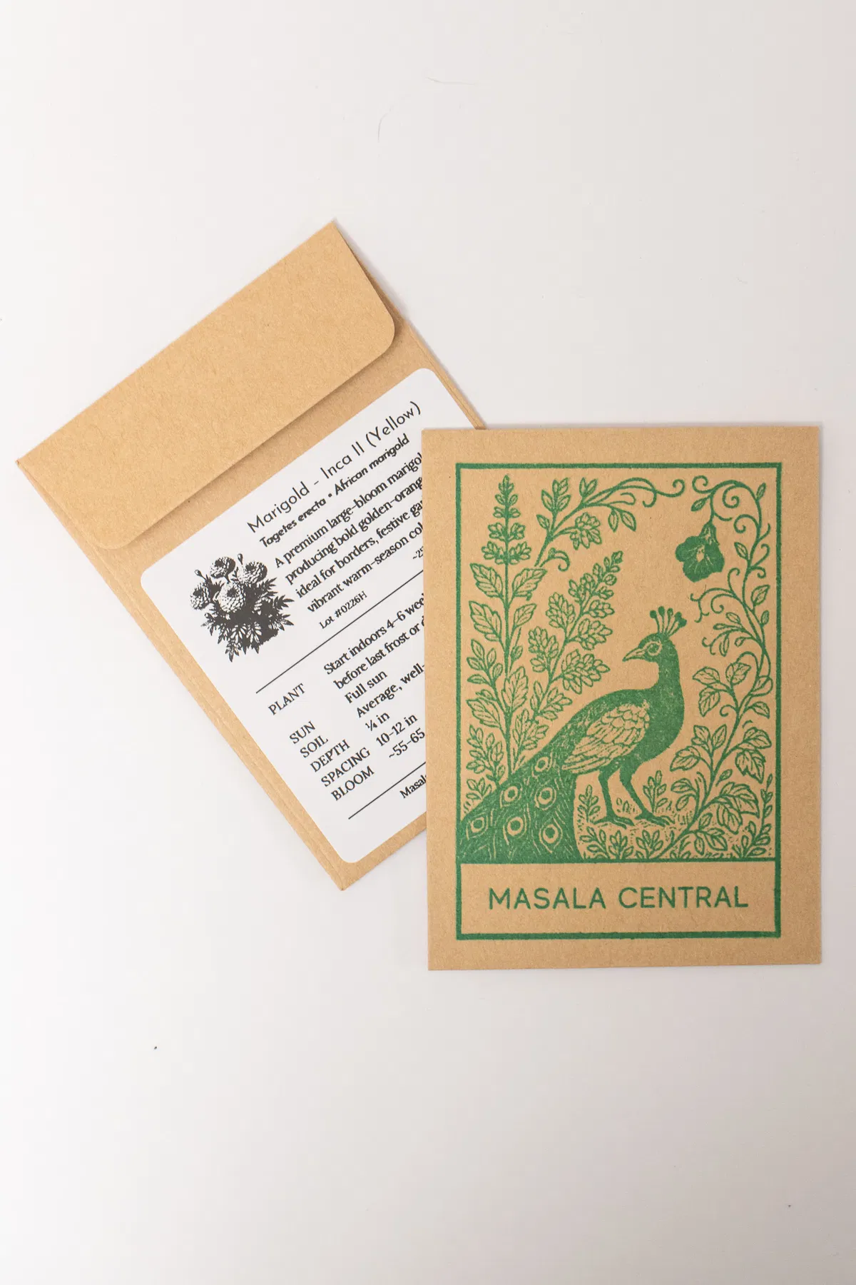 Marigold Inca 2 seed packets