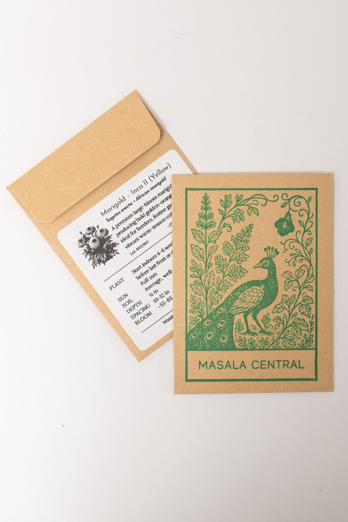 Marigold Inca 2 seed packets