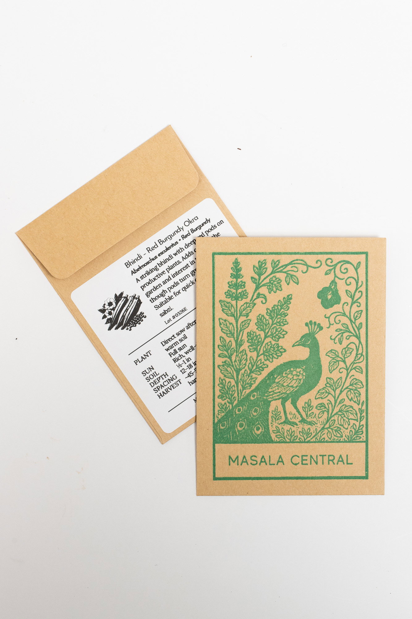 Red burgundy okra seed packet