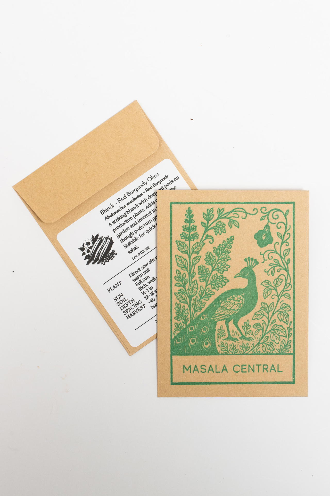 Red burgundy okra seed packet